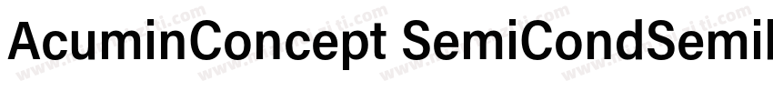 AcuminConcept SemiCondSemibold字体转换